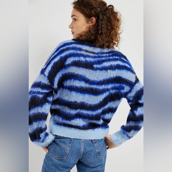 Anthropologie Salma Striped Eyelash Sweater - Picture 2 of 8